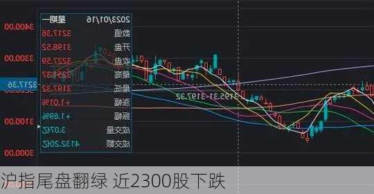 沪指尾盘翻绿 近2300股下跌