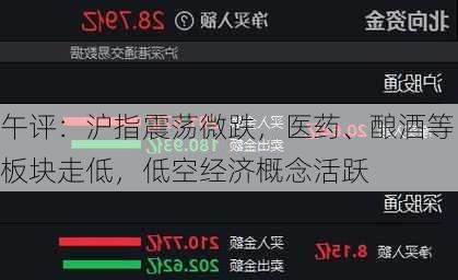 午评：沪指震荡微跌，医药、酿酒等板块走低，低空经济概念活跃