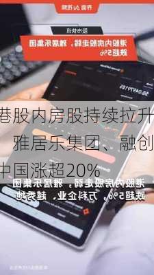 港股内房股持续拉升，雅居乐集团、融创中国涨超20%