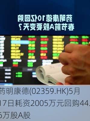 药明康德(02359.HK)5月17日耗资2005万元回购44.6万股A股