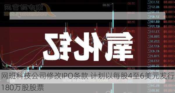 网班科技公司修改IPO条款 计划以每股4至6美元发行180万股股票