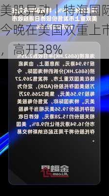 美股异动丨特海国际今晚在美国双重上市，高开38%