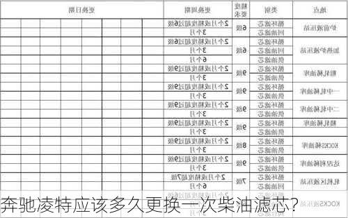 奔驰凌特应该多久更换一次柴油滤芯？