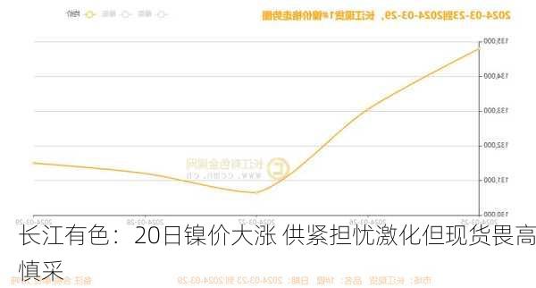 长江有色：20日镍价大涨 供紧担忧激化但现货畏高慎采