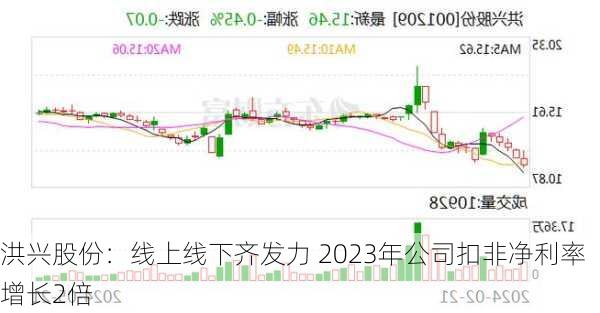 洪兴股份：线上线下齐发力 2023年公司扣非净利率增长2倍