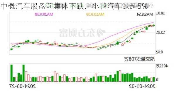 中概汽车股盘前集体下跌，小鹏汽车跌超5%