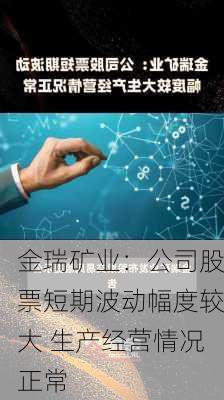 金瑞矿业：公司股票短期波动幅度较大 生产经营情况正常