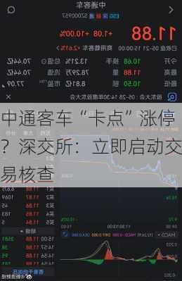 中通客车“卡点”涨停？深交所：立即启动交易核查