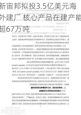 新宙邦拟投3.5亿美元海外建厂 核心产品在建产能超67万吨