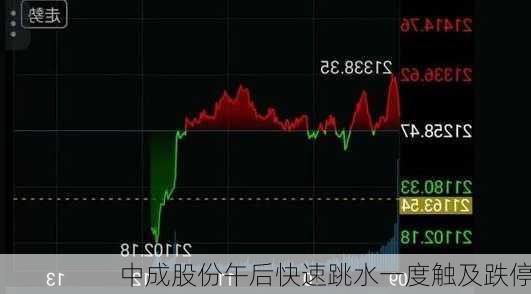 中成股份午后快速跳水一度触及跌停