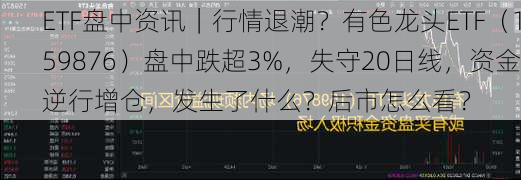 ETF盘中资讯｜行情退潮？有色龙头ETF（159876）盘中跌超3%，失守20日线，资金逆行增仓，发生了什么？后市怎么看？