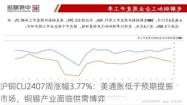 沪铜CU2407周涨幅3.77%：美通胀低于预期提振市场，铜锡产业面临供需博弈