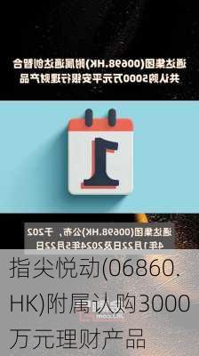 指尖悦动(06860.HK)附属认购3000万元理财产品