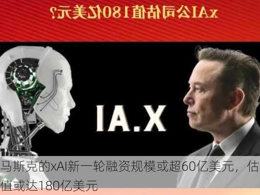 马斯克的xAI新一轮融资规模或超60亿美元，估值或达180亿美元