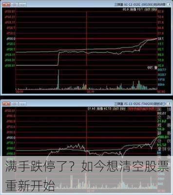 满手跌停了？如今想清空股票重新开始