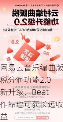 网易云音乐编曲版税分润功能2.0新升级，Beat作品也可获长远收益