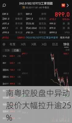 南粤控股盘中异动 股价大幅拉升逾25%