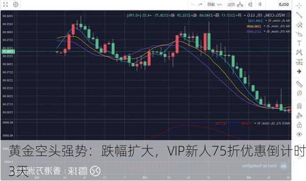 黄金空头强势：跌幅扩大，VIP新人75折优惠倒计时3天