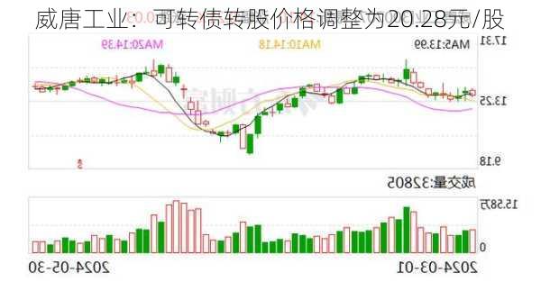 威唐工业：可转债转股价格调整为20.28元/股