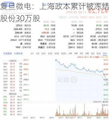 复旦微电：上海政本累计被冻结股份30万股