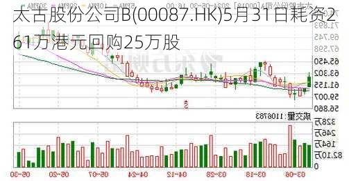 太古股份公司B(00087.HK)5月31日耗资261万港元回购25万股