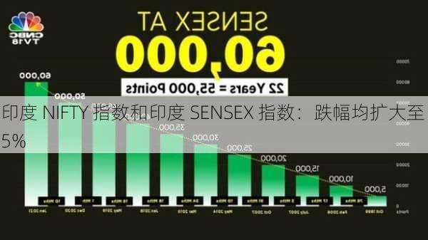 印度 NIFTY 指数和印度 SENSEX 指数：跌幅均扩大至 5%