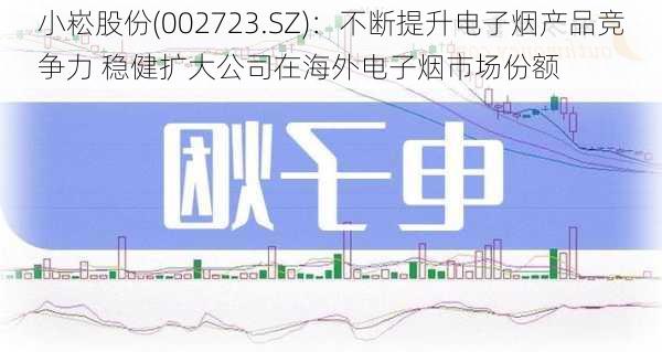 小崧股份(002723.SZ)：不断提升电子烟产品竞争力 稳健扩大公司在海外电子烟市场份额