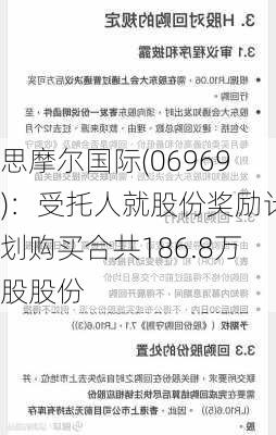 思摩尔国际(06969)：受托人就股份奖励计划购买合共186.8万股股份