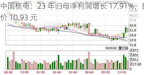 中国核电：23 年归母净利润增长 17.91%，目标价 10.93 元