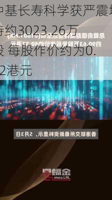 中基长寿科学获严震增持约3023.26万股 每股作价约为0.22港元