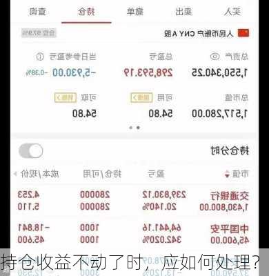 持仓收益不动了时，应如何处理？