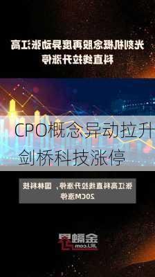 CPO概念异动拉升 剑桥科技涨停