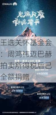 王选关怀基金会：周鸿祎迈巴赫拍卖所得税后已全额捐赠