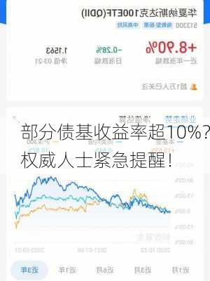 部分债基收益率超10%？权威人士紧急提醒！