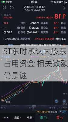 ST东时承认大股东占用资金 相关数额仍是谜