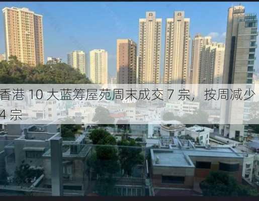 香港 10 大蓝筹屋苑周末成交 7 宗，按周减少 4 宗