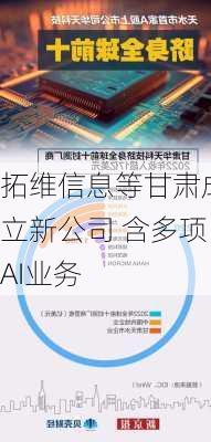 拓维信息等甘肃成立新公司 含多项AI业务