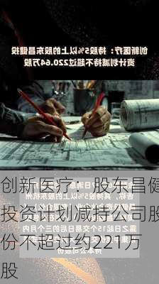 创新医疗：股东昌健投资计划减持公司股份不超过约221万股