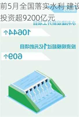 前5月全国落实水利 建设投资超9200亿元