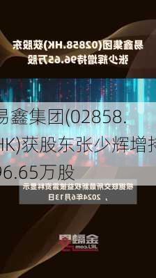 易鑫集团(02858.HK)获股东张少辉增持96.65万股