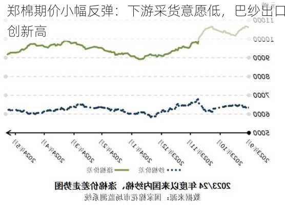 郑棉期价小幅反弹：下游采货意愿低，巴纱出口创新高