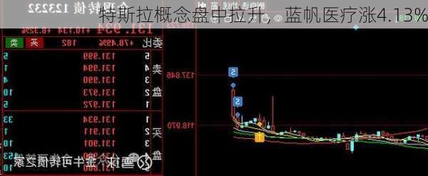 特斯拉概念盘中拉升，蓝帆医疗涨4.13%