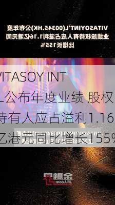 VITASOY INT‘L公布年度业绩 股权持有人应占溢利1.16亿港元同比增长155%