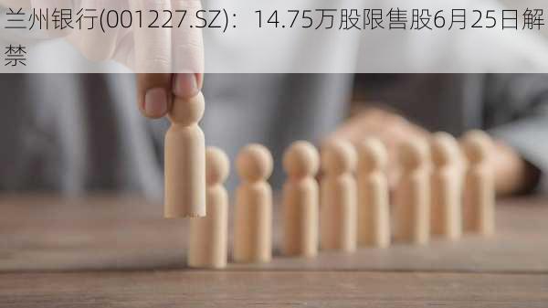 兰州银行(001227.SZ)：14.75万股限售股6月25日解禁