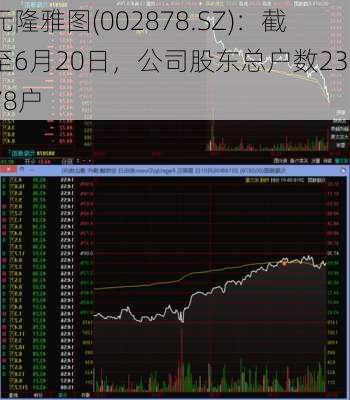 元隆雅图(002878.SZ)：截至6月20日，公司股东总户数23678户