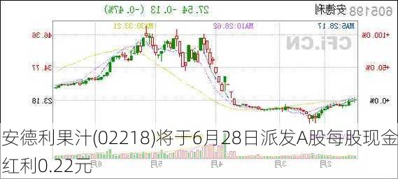 安德利果汁(02218)将于6月28日派发A股每股现金红利0.22元