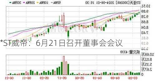 *ST威帝：6月21日召开董事会会议