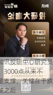 和讯投研中心研究员：3000点从来不是支撑，关键在于跌破之后