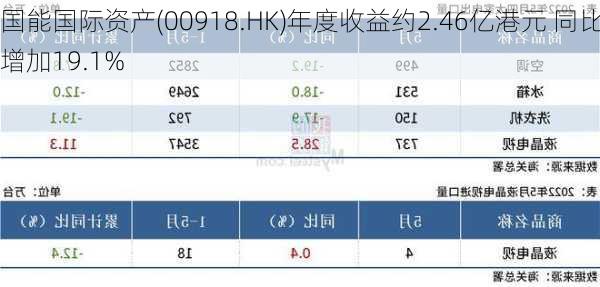 国能国际资产(00918.HK)年度收益约2.46亿港元 同比增加19.1%