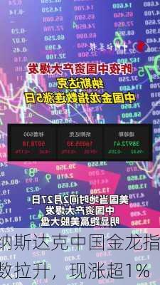 纳斯达克中国金龙指数拉升，现涨超1%